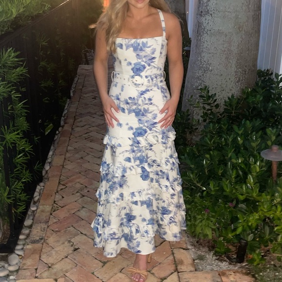 The Pia Dress in Provencal Blue Floral V Chapman - Picture 3 of 3